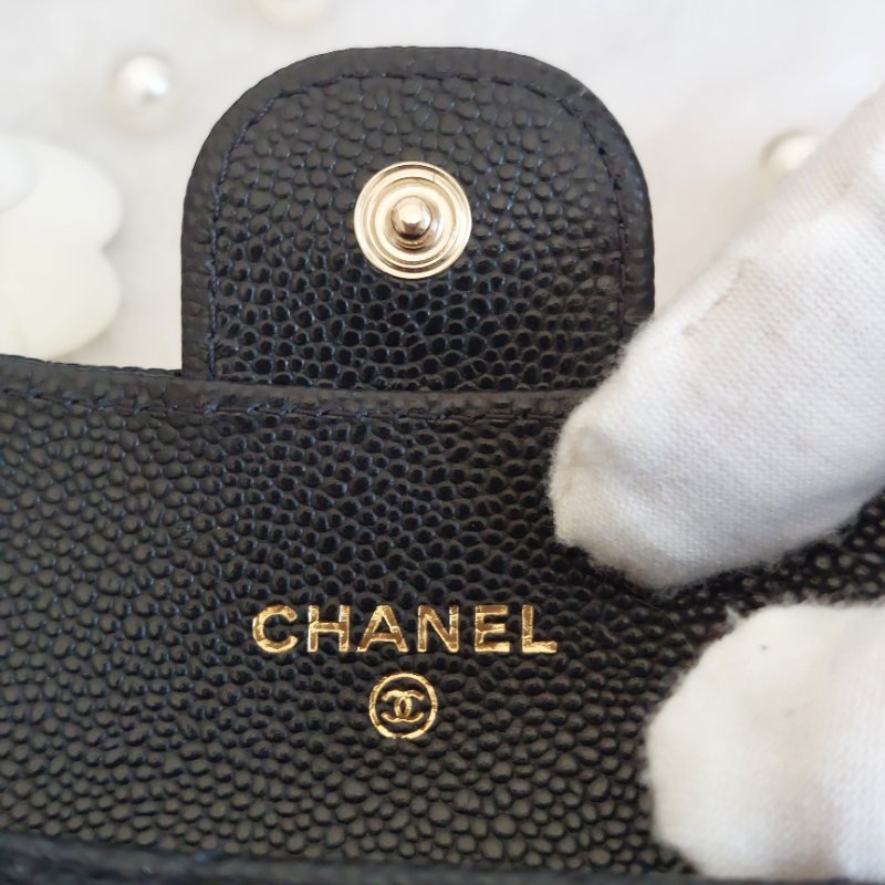 Chanel ~AP0220 🌈現貨實拍 🌈香奈兒雙層金扣~ 零錢卡包~~近新品(僅拍照)-51