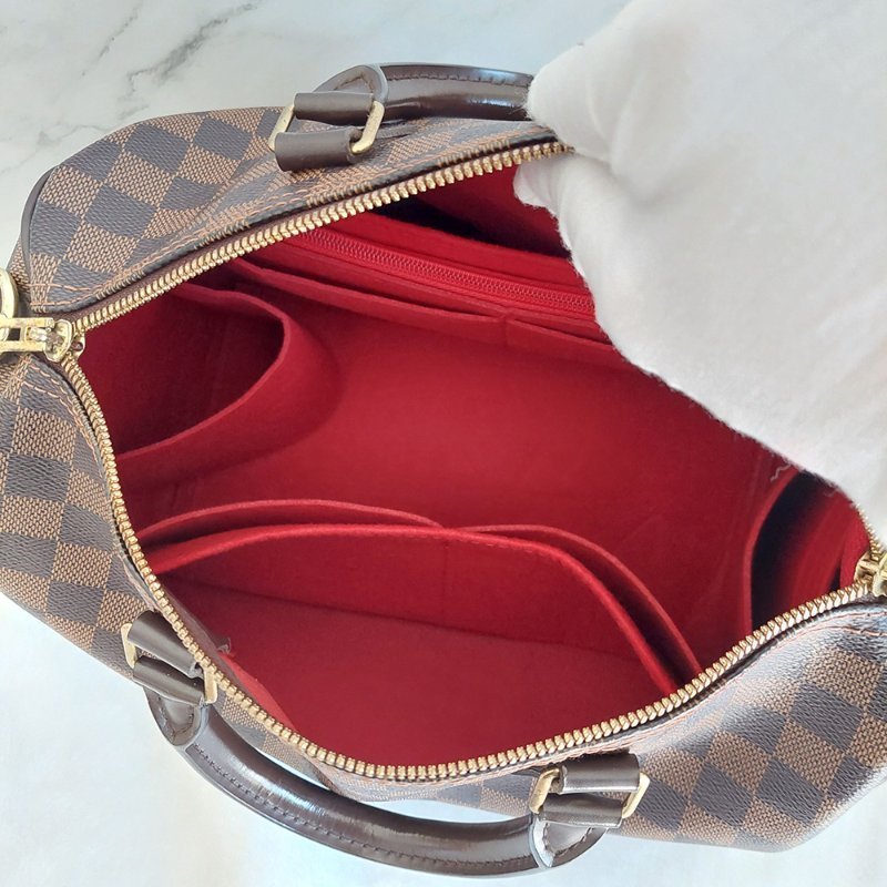 LV   N40590 格紋 🌈現貨實拍 🌈Speedy30cm 波士頓包 手提 肩背 斜背包~二手品(附LV原廠三段式背帶)-60