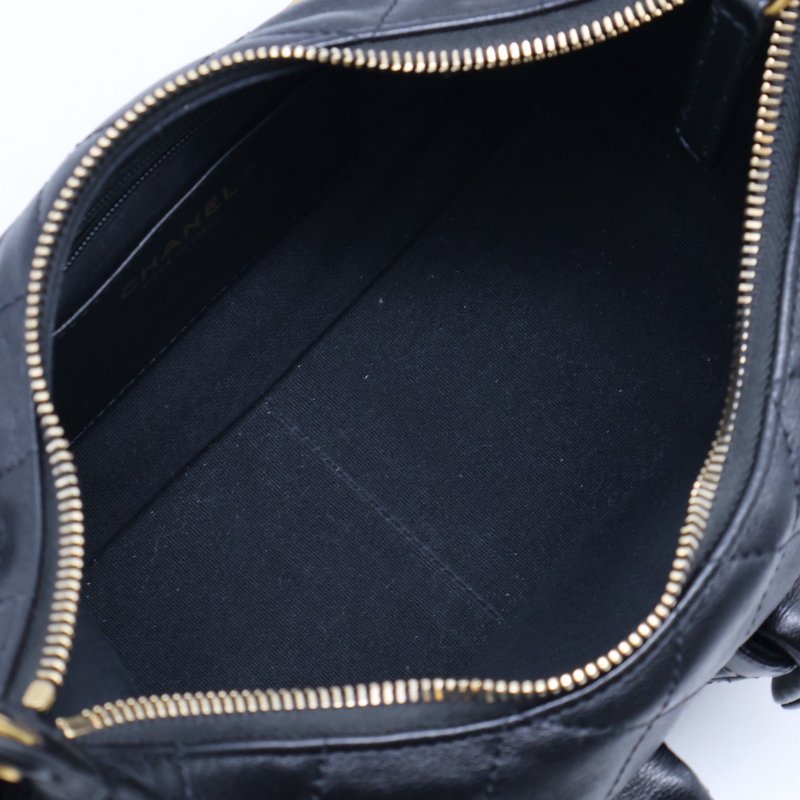 CHANEL 25C Hobo嬉皮包 - 小號黑金-9