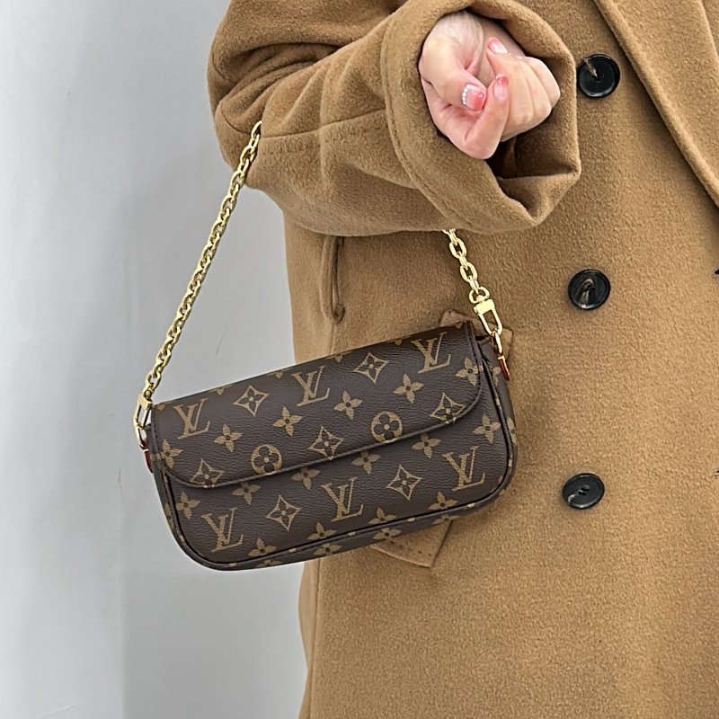 Louis Vuitton -原花金鍊手提斜背包Ivy-2