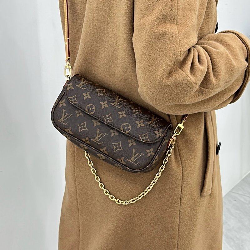 Louis Vuitton -原花金鍊手提斜背包Ivy-3