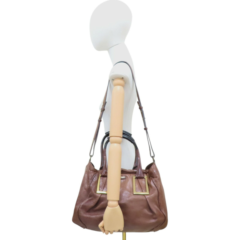 棕色羊皮 Ethel 兩用包【Chloe 克羅伊】-11