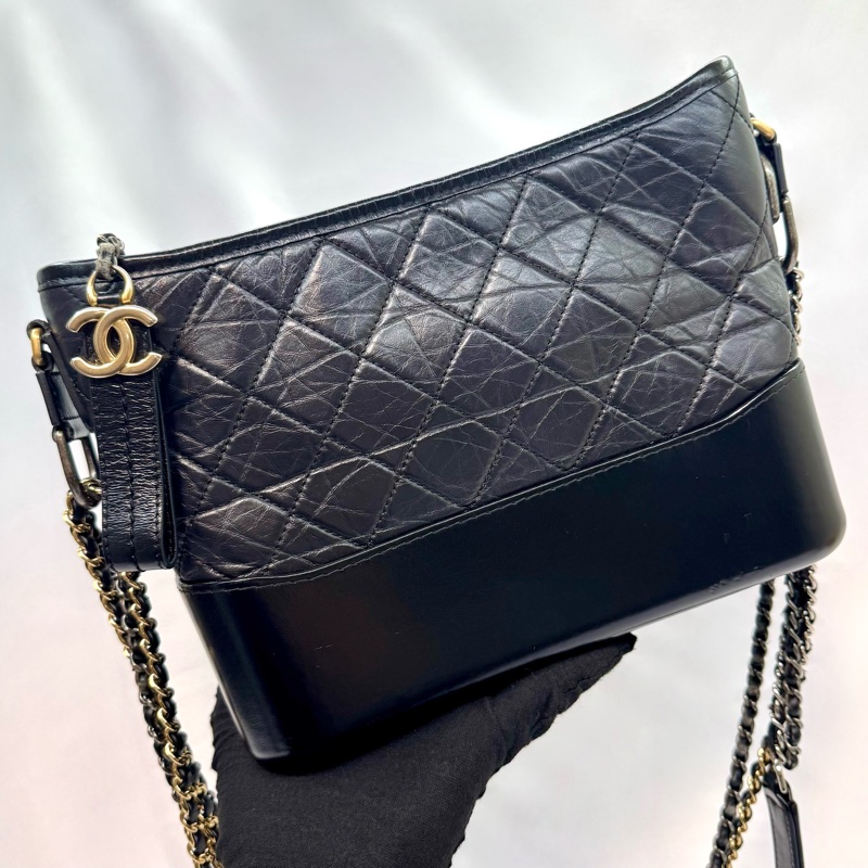 香奈兒 Chanel 中號流浪包 黑色-0