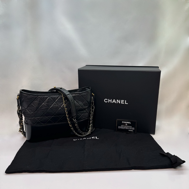 香奈兒 Chanel 中號流浪包 黑色-2