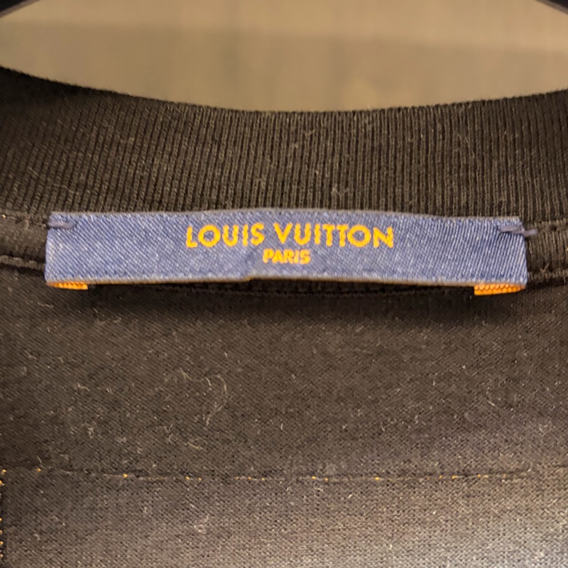 LV 路易威登 LOUIS VUITTON 98新 刺繡短袖黑色M碼-7