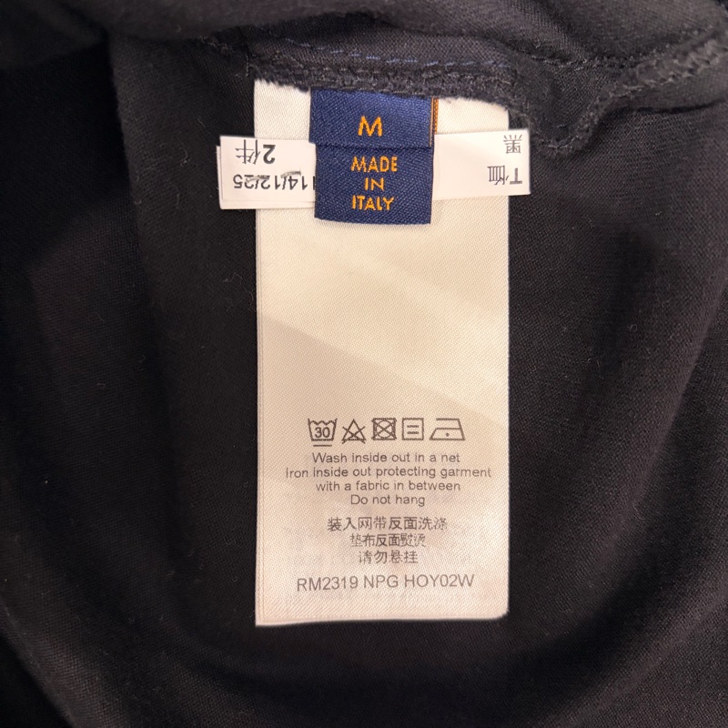 LV 路易威登 LOUIS VUITTON 98新 刺繡短袖黑色M碼-8