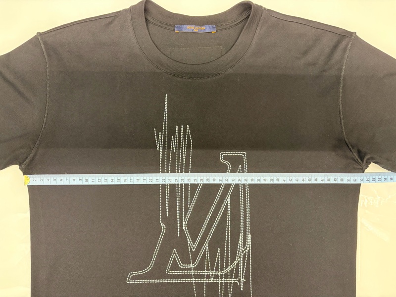 LV 路易威登 LOUIS VUITTON 98新 刺繡短袖黑色M碼-11