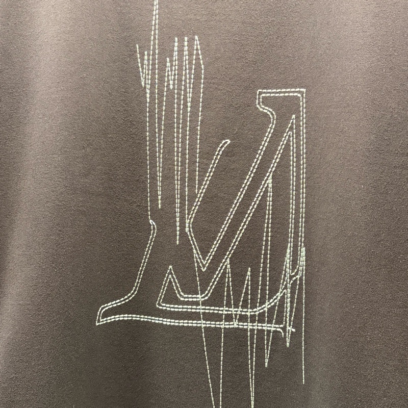 LV 路易威登 LOUIS VUITTON 98新 刺繡短袖黑色M碼-13