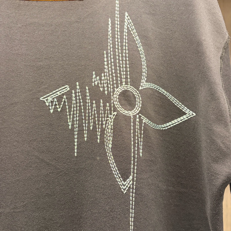 LV 路易威登 LOUIS VUITTON 98新 刺繡短袖黑色M碼-14