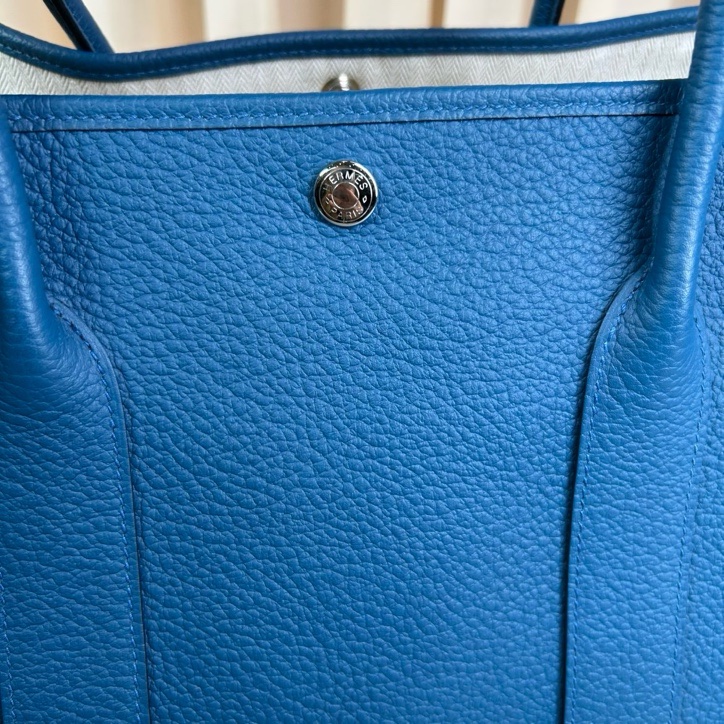 🌈Hermes💙Garden Party 36💙C1海外藍銀扣🌈有正單💙99新閑置🌟愛馬仕🌟-1