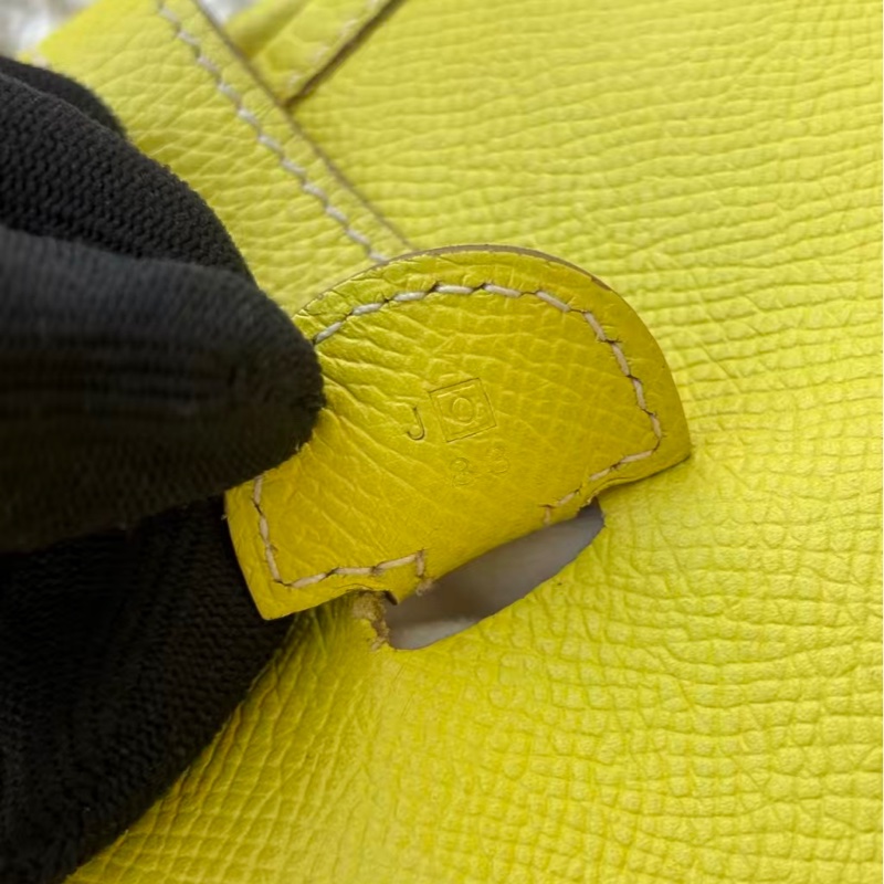 🌈Hermes💛Evelyne 29💛檸檬黃色銀扣🌈98新🌟Epsom皮🌟愛馬仕🌟-7