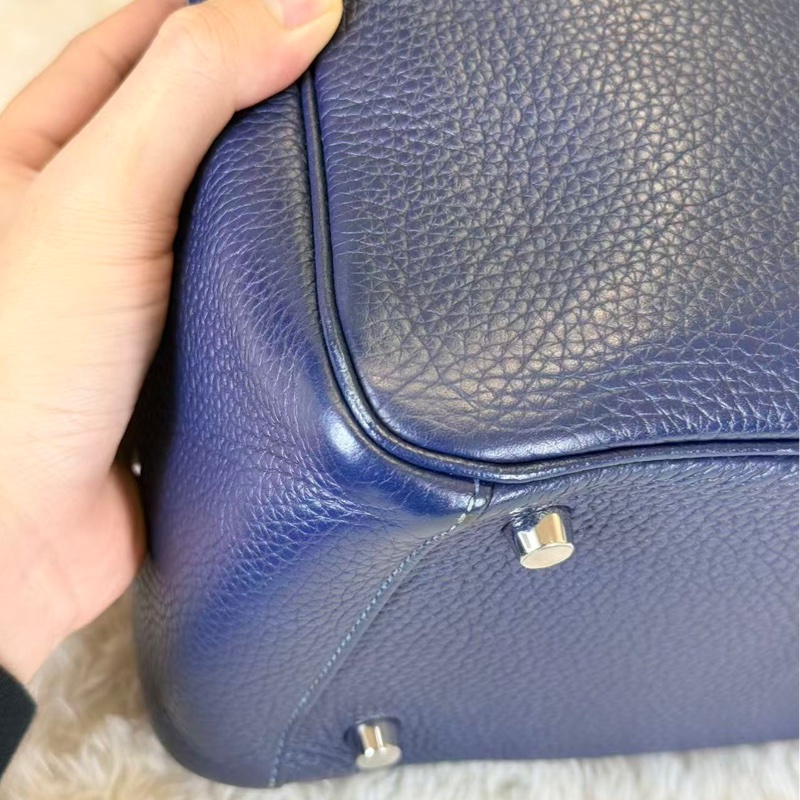🌈Hermes💙Lindy 26💙藍色銀扣🌟97新🌟TC皮🌟愛馬仕🌟-4