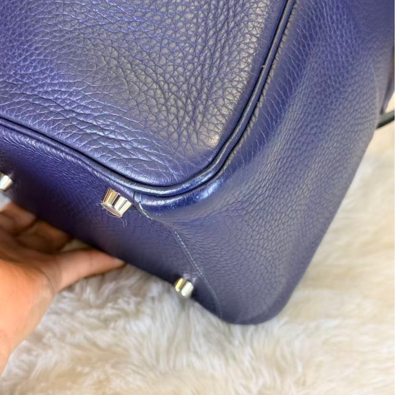 🌈Hermes💙Lindy 26💙藍色銀扣🌟97新🌟TC皮🌟愛馬仕🌟-5