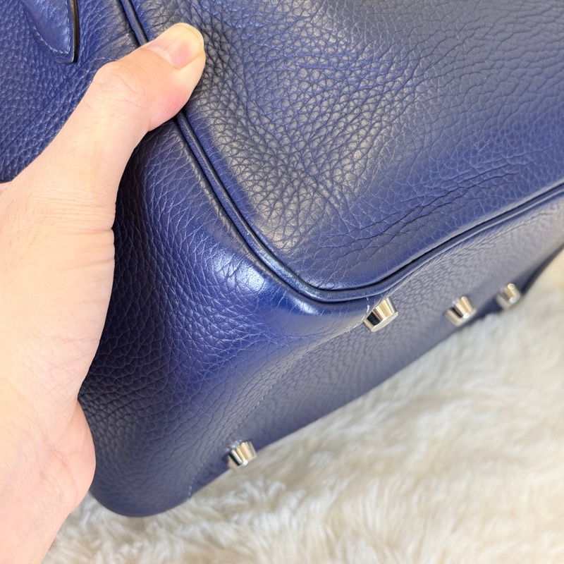 🌈Hermes💙Lindy 26💙藍色銀扣🌟97新🌟TC皮🌟愛馬仕🌟-7