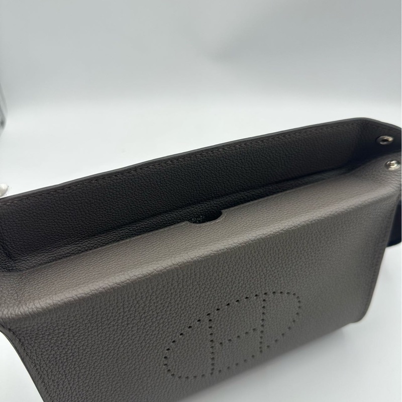 🌈Hermes🧡Videpoches🧡8F錫器灰銀扣🌈全新閑置🌟Stamp W🌟愛馬仕🌟-1