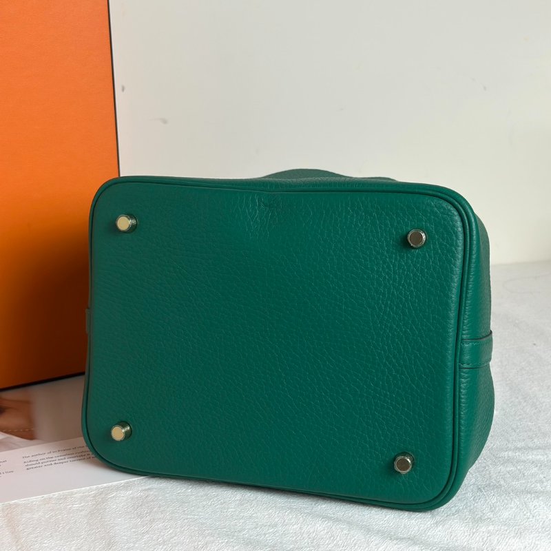 HERMES Picotin 22 - 絲絨綠金 B-5