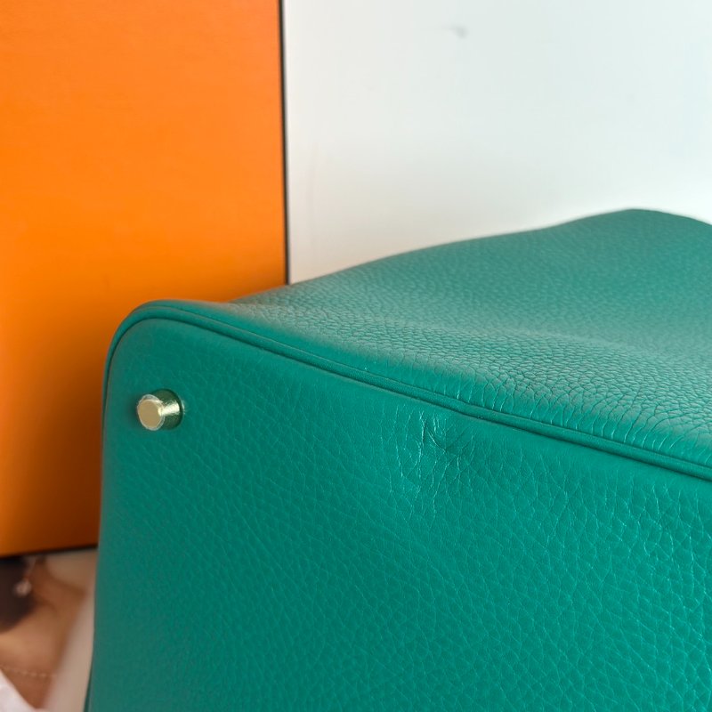 HERMES Picotin 22 - 絲絨綠金 B-6