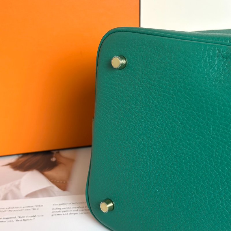 HERMES Picotin 22 - 絲絨綠金 B-8