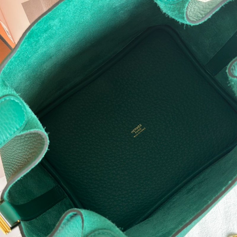 HERMES Picotin 22 - 絲絨綠金 B-9