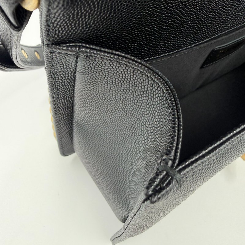 CHANEL - 黑色荔枝皮金釦BOY╻25CM-14