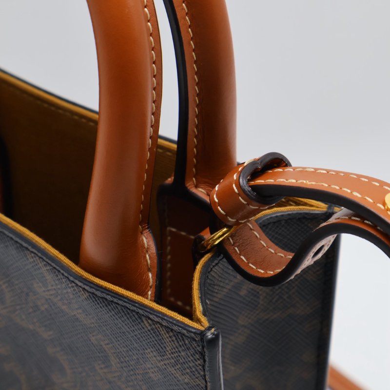 CELINE Triomphe帆布mini tote-7