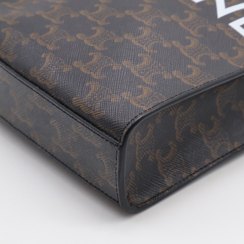 CELINE Triomphe帆布mini tote-11