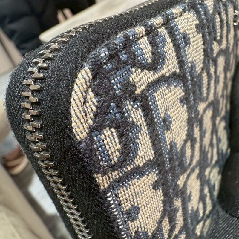 Dior 緹花拉鍊長夾-2