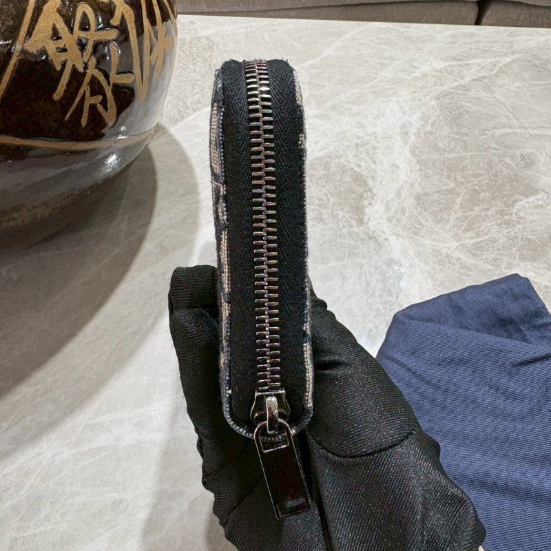 Dior 緹花拉鍊長夾-6