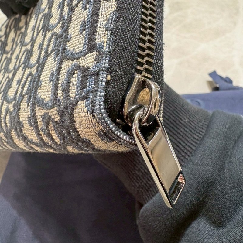 Dior 緹花拉鍊長夾-9