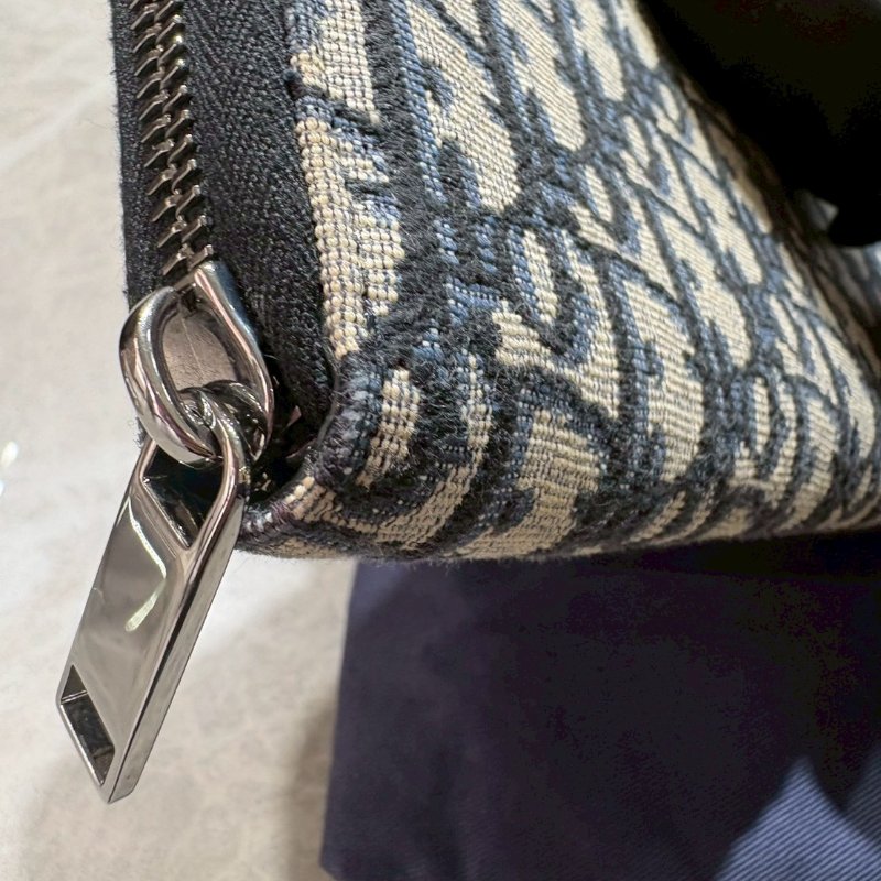 Dior 緹花拉鍊長夾-12