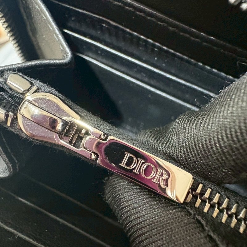Dior 緹花拉鍊長夾-19