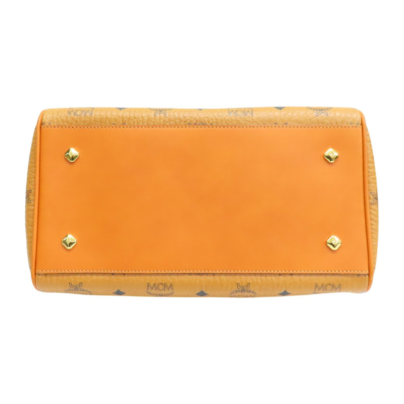 棕色 帆布 Ella 波士頓包 肩背包【MCM】 MWB 6AVI48 CO001-3