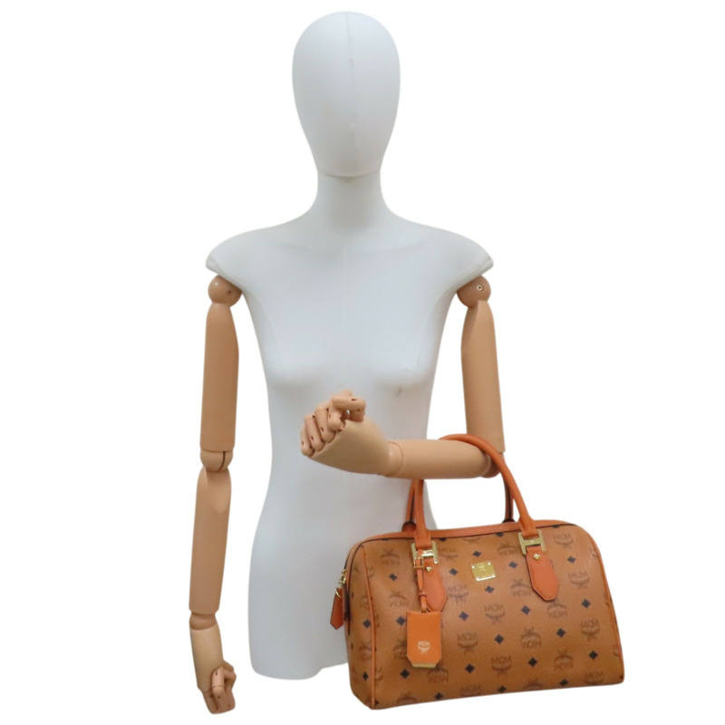 棕色 帆布 Ella 波士頓包 肩背包【MCM】 MWB 6AVI48 CO001-9