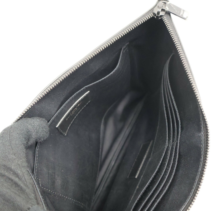 黑色 牛皮 ipad Holder 手提包【SAINT LAURENT YSL 聖羅蘭 】 667686-4