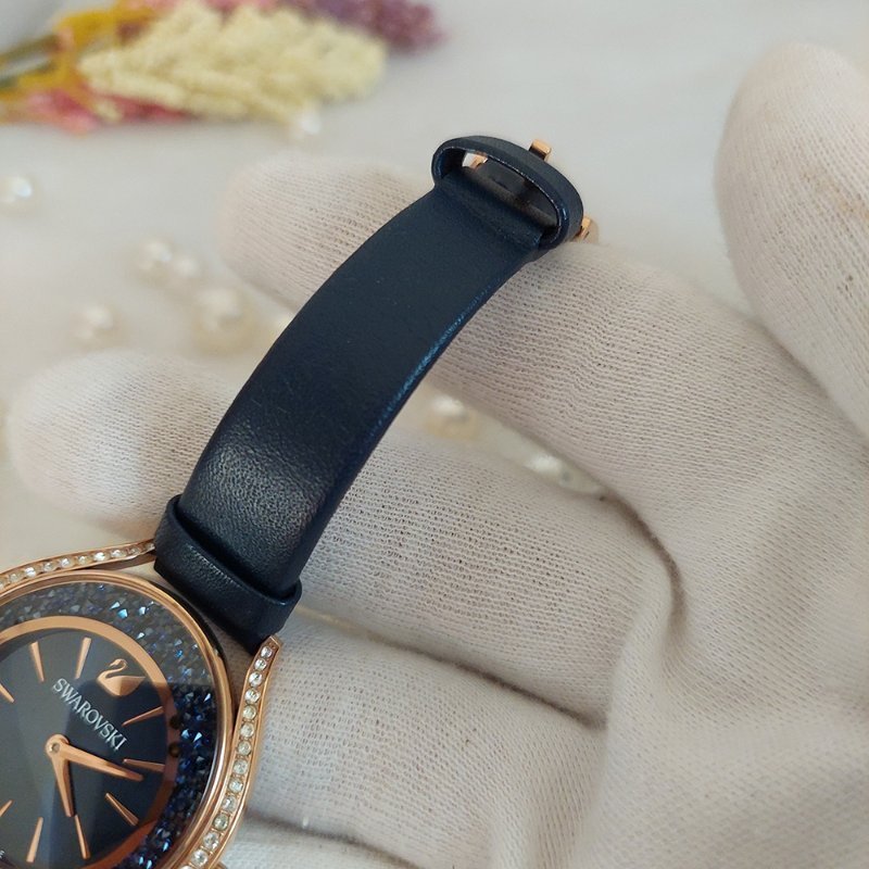 Swarovski 施華洛世奇 Crystalline Aura 璀璨光環時尚腕錶玫瑰金x藍（石英錶）~二手-30