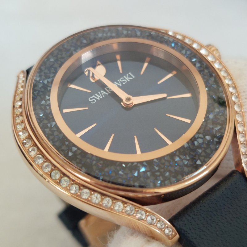 Swarovski 施華洛世奇 Crystalline Aura 璀璨光環時尚腕錶玫瑰金x藍（石英錶）~二手-43