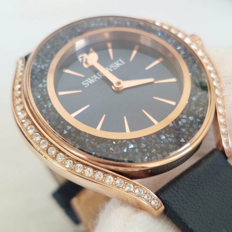 Swarovski 施華洛世奇 Crystalline Aura 璀璨光環時尚腕錶玫瑰金x藍（石英錶）~二手-44