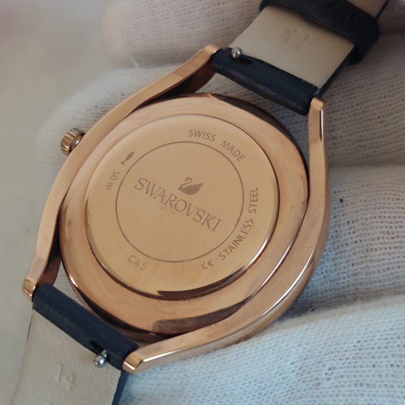 Swarovski 施華洛世奇 Crystalline Aura 璀璨光環時尚腕錶玫瑰金x藍（石英錶）~二手-67