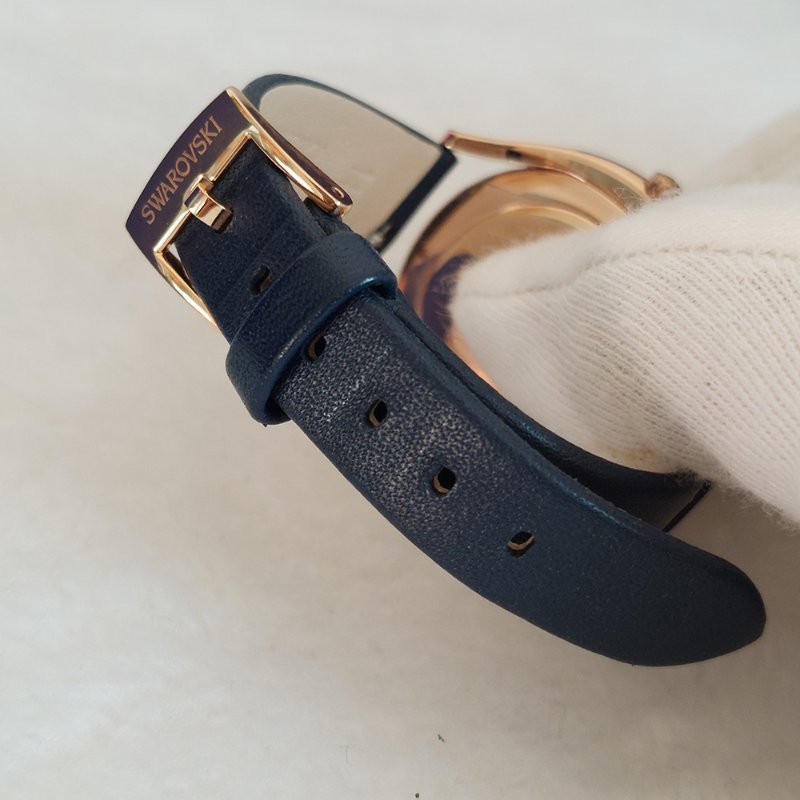 Swarovski 施華洛世奇 Crystalline Aura 璀璨光環時尚腕錶玫瑰金x藍（石英錶）~二手-73