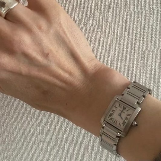 CARTIER - 方形鋼帶Tank Française石英錶 ╻小號-2