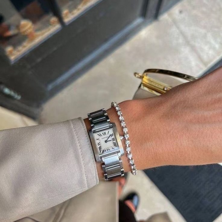 CARTIER - 方形鋼帶Tank Française石英錶 ╻小號-3