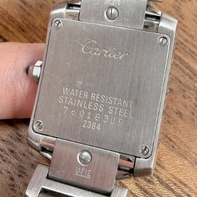 CARTIER - 方形鋼帶Tank Française石英錶 ╻小號-7