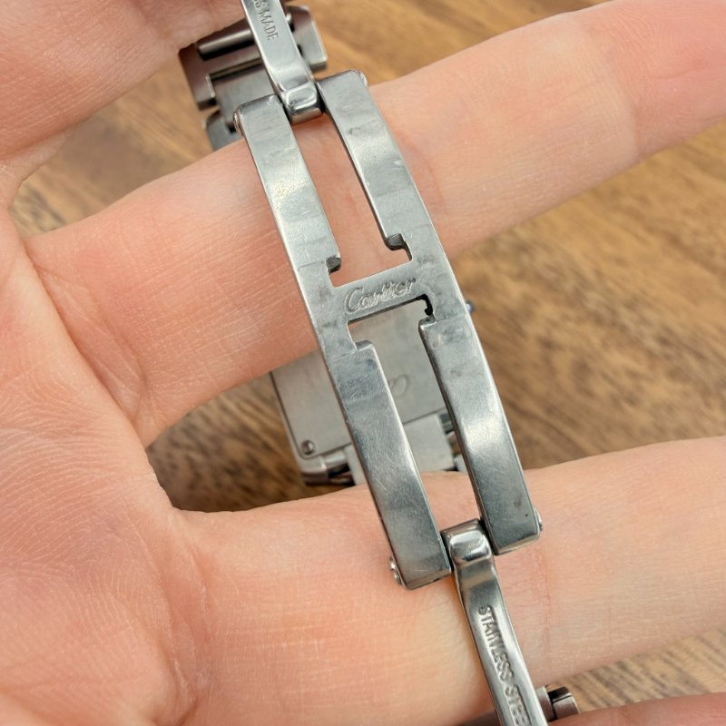 CARTIER - 方形鋼帶Tank Française石英錶 ╻小號-8