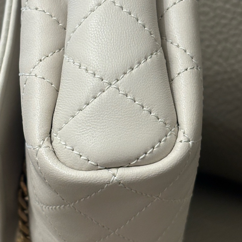 YSL noilta 白色小羊皮鏈條包 金鏈 兩用包-5