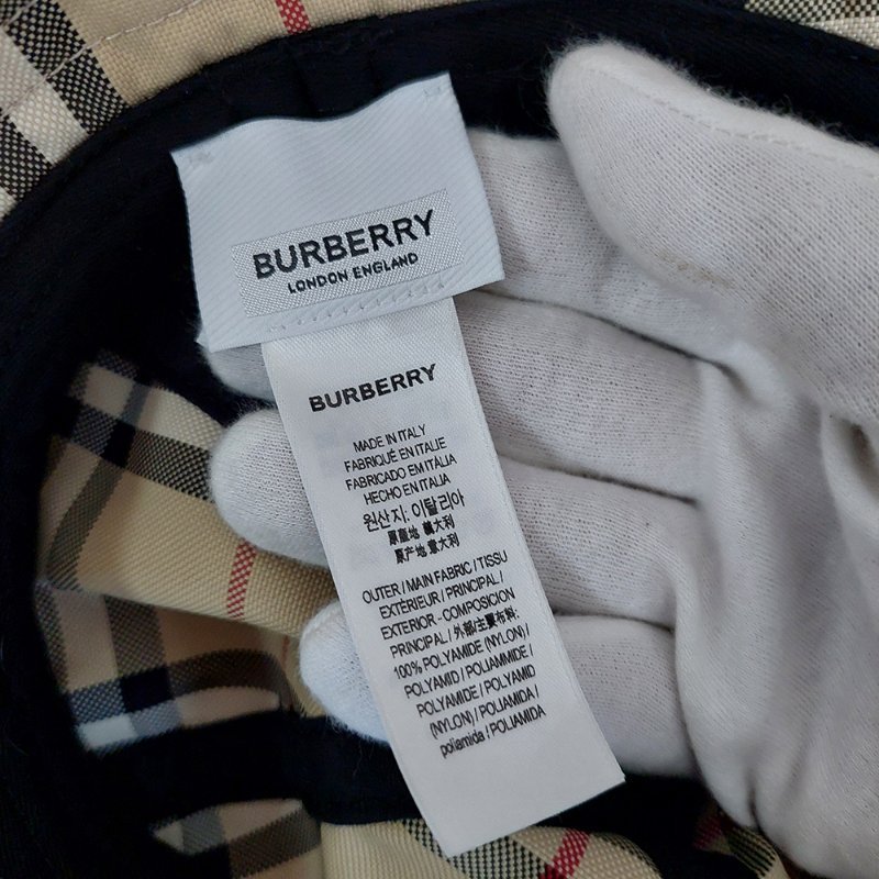BURBERRY 巴寶莉  經典格紋漁夫帽(典藏米)~近新品閒置品-30