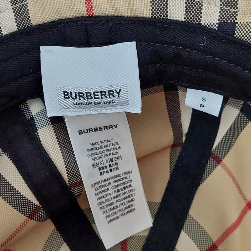 BURBERRY 巴寶莉  經典格紋漁夫帽(典藏米)~近新品閒置品-33
