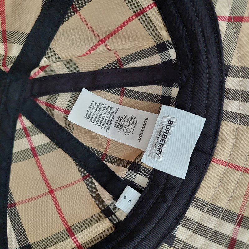 BURBERRY 巴寶莉  經典格紋漁夫帽(典藏米)~近新品閒置品-35