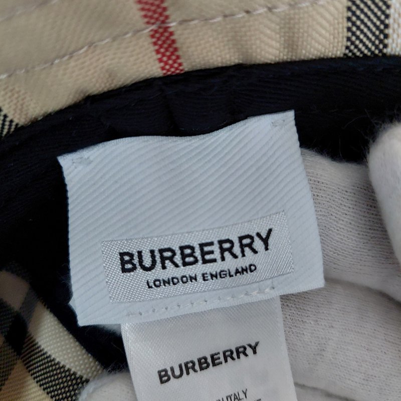 BURBERRY 巴寶莉  經典格紋漁夫帽(典藏米)~近新品閒置品-40