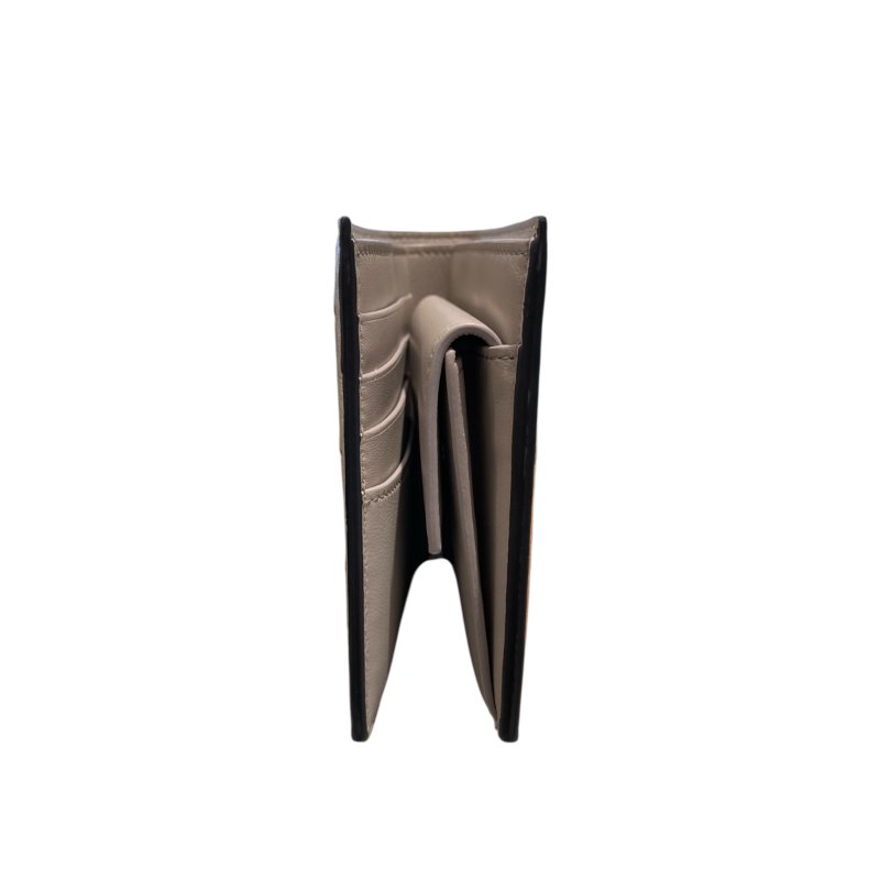 BVLGARI 寶格麗  293296S BVLGARI MAN 系列短夾 鴕鳥皮 灰色 銀釦-2