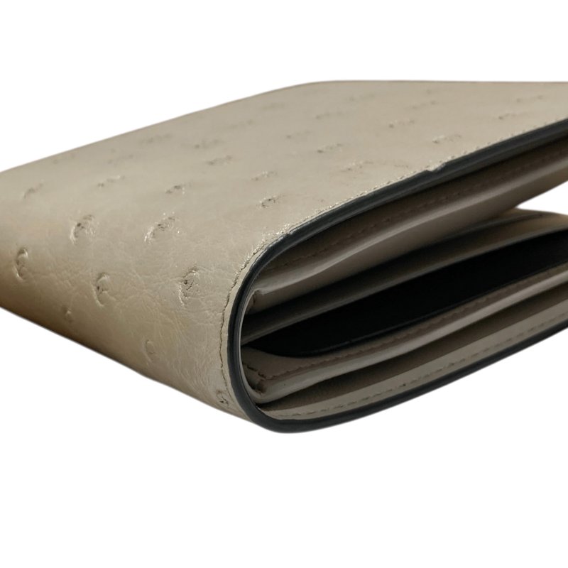 BVLGARI 寶格麗  293296S BVLGARI MAN 系列短夾 鴕鳥皮 灰色 銀釦-8